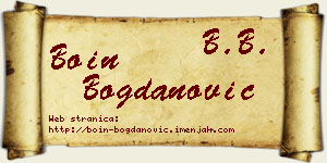 Boin Bogdanović vizit kartica